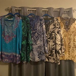All 3x Susan graver brand 5 tops selling separately